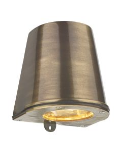 Strait Outdoor Wall Light Antique Brass IP44