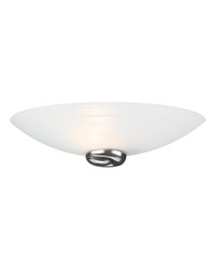 Swirl Wall Washer White Glass and Polished Pewter