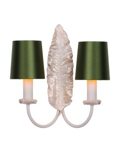 Tahiti 2 Light Wall Light Cream/Gold and Cream Bracket Only