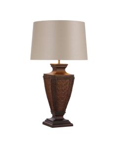 Tallow Table Lamp Mahogany Finish Base Only