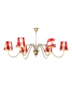 Uppsala 6 Light Armed Pendant Butter Brass Fitting Only