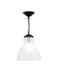 Upton Pendant Black and Opal Glass