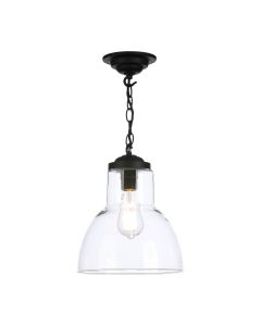 Upton Pendant Black and Glass
