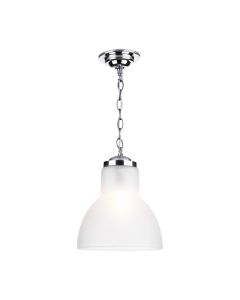 Upton Pendant Polished Chrome and Opal Glass
