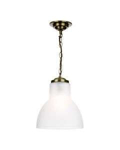 Upton Pendant Antique Brass and Opal Glass