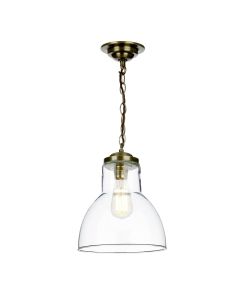 Upton Pendant Antique Brass and Glass