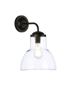 Upton Wall Light Black and Glass