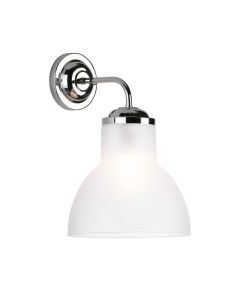 Upton Wall Light Polished Chrome and Opal Glass