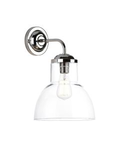 Upton Wall Light Polished Chrome and Glass