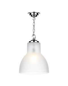 Upton Pendant Polished Chrome and Opal Glass
