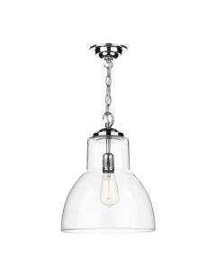 Upton Pendant Glass and Polished Chrome