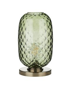 Vidro Table Lamp Green Glass and Polished Bronze