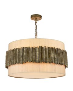 Willow 4 Light Pendant Bronze With Bespoke Shade