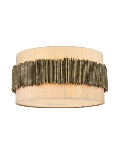 Willow 4 Light Flush Bronze With Bespoke Shade