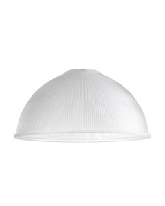 Yeats Large White Ribbed Glass