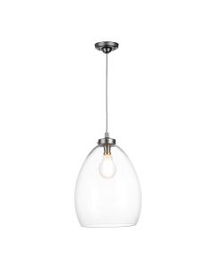 Yeovil Pendant Aged Silver and Glass