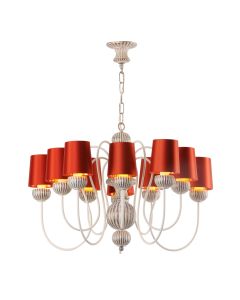 Zhivago 10 Light Armed Pendant Grey/Gold Fitting Only