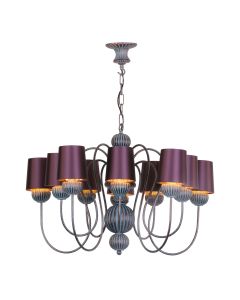 Zhivago 10 Light Armed Pendant Brown and Verdigris Fitting Only