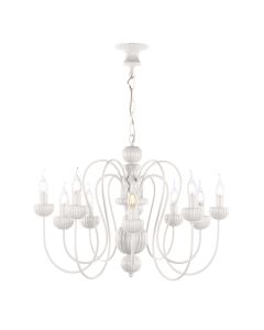 Zhivago 10 Light Armed Pendant Arctic White Fitting Only