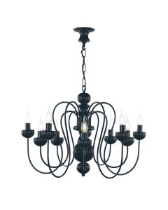 Zhivago 10 Light Armed Pendant Smoke Blue Fitting Only
