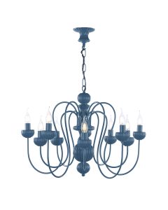 Zhivago 10 Light Armed Pendant Persian Blue Fitting Only