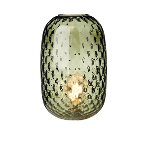 Vidro Large Dimpled Olive Green Glass