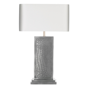 Croc Pewter Table lamp with Bespoke Shade