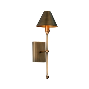Durrell Solid Antique Brass Single Wall Light