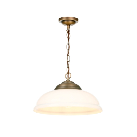  Webster opal glass and antique brass pendant 