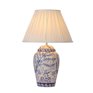 Fauna Table Lamp Large complete with Ivory pleated shade