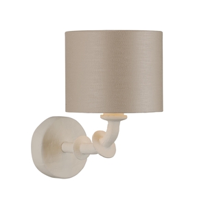 Icarus 1 Light Wall light Chalk white with bespoke shade