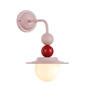 Neo Wall Light Blush Pink and Strawberry and Opal Glass