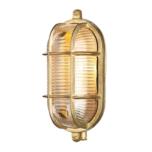 Admiral Small Oval Bulkhead Brass